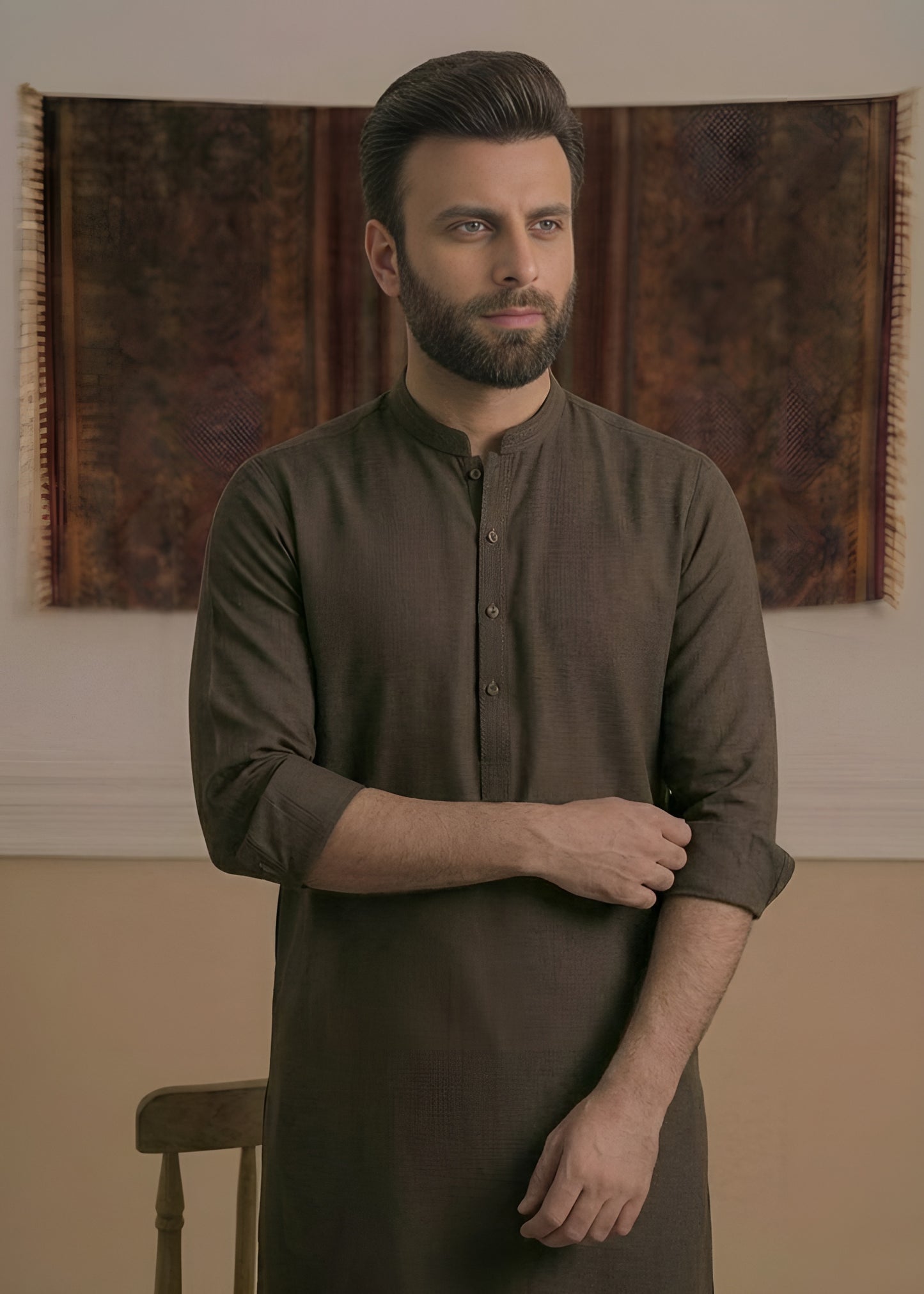 Choclate Wash & Wear Shalwar Kameez