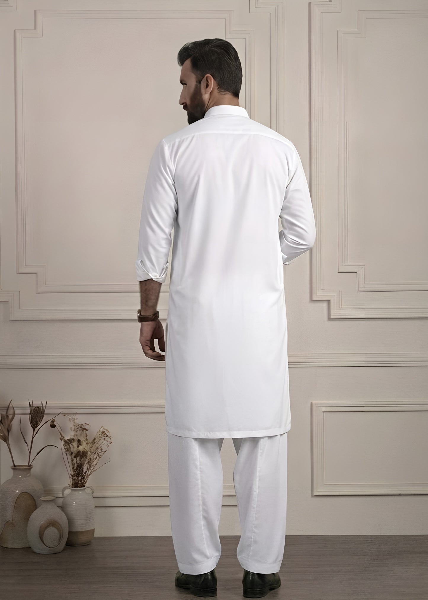 Pure White Cotton Shalwar Kameez