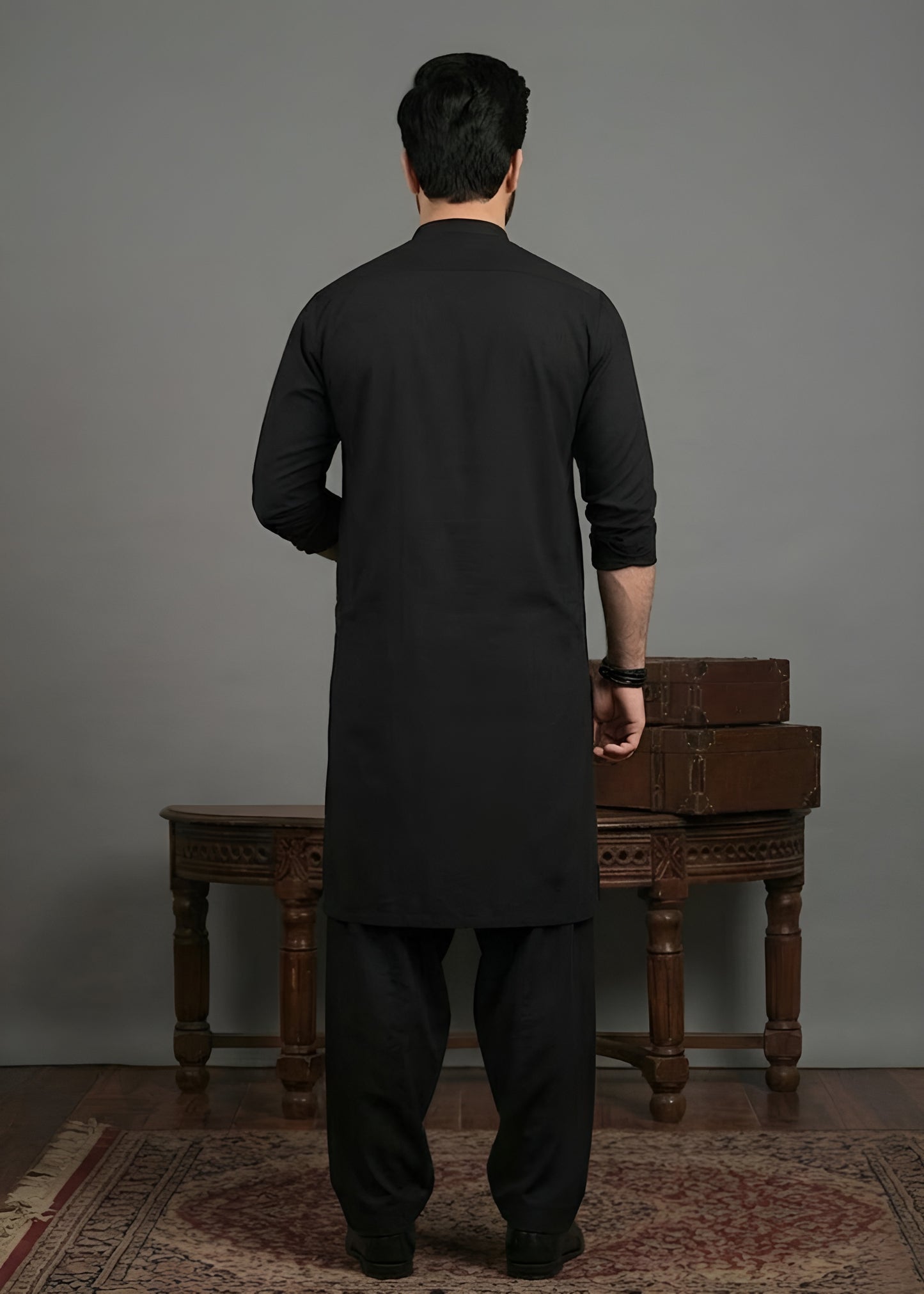Boski Black Shalwar Kameez