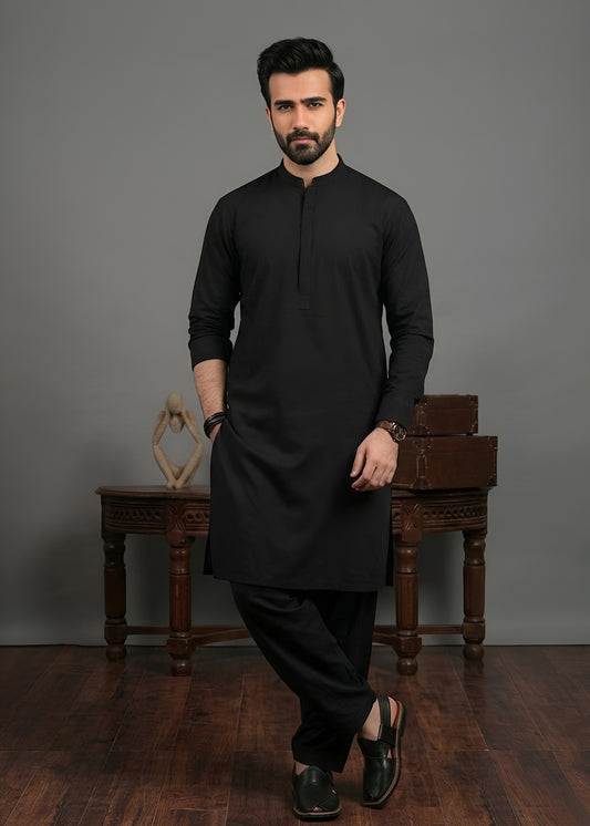 Boski Black Shalwar Kameez