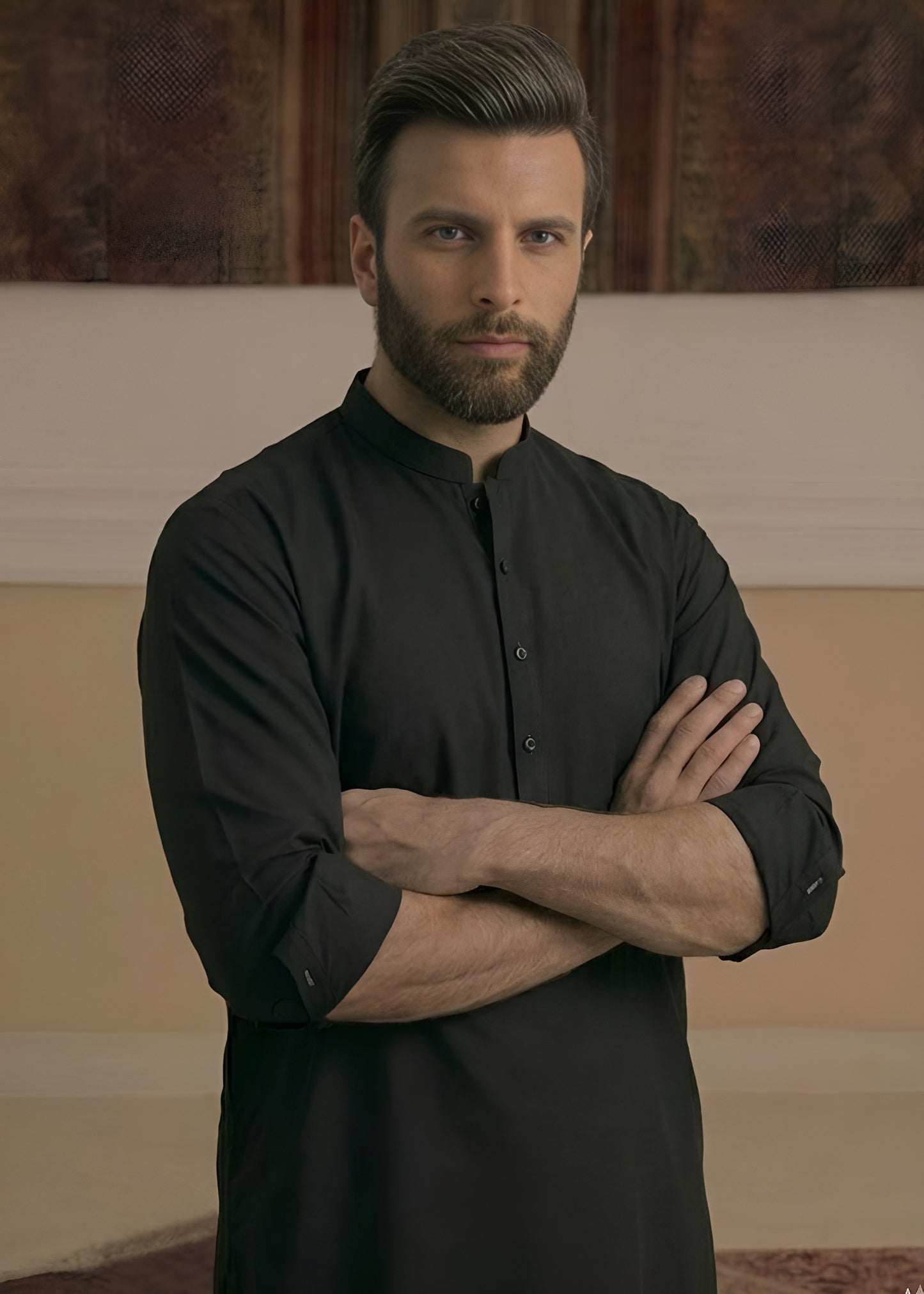 Black Wash & Wear Shalwar Kameez