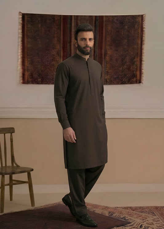 Choclate Wash & Wear Shalwar Kameez