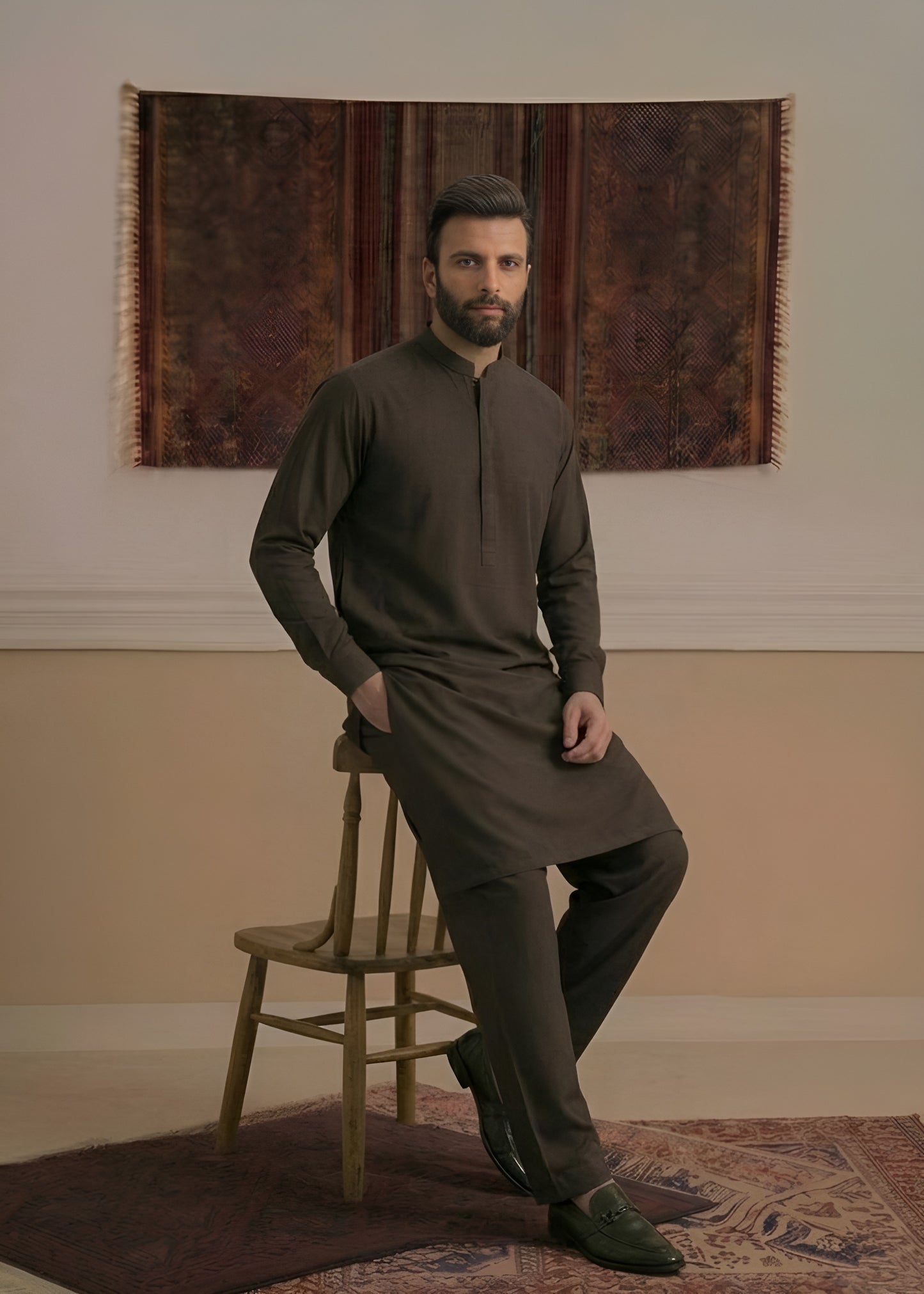 Choclate Wash & Wear Shalwar Kameez