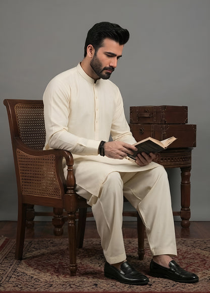 Boski Cream Shalwar Kameez