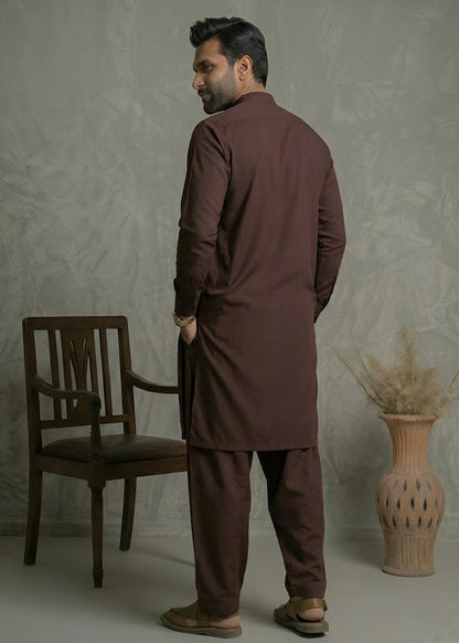 Maroon Wash & Wear Shalwar Kameez