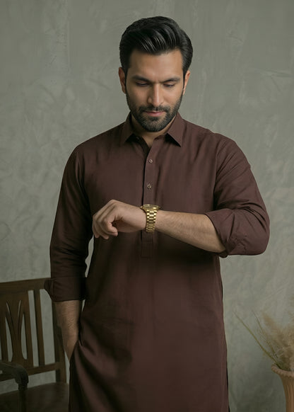 Maroon Wash & Wear Shalwar Kameez