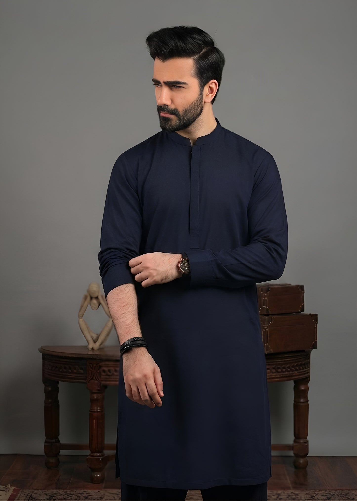 Boski Navy Shalwar Kameez