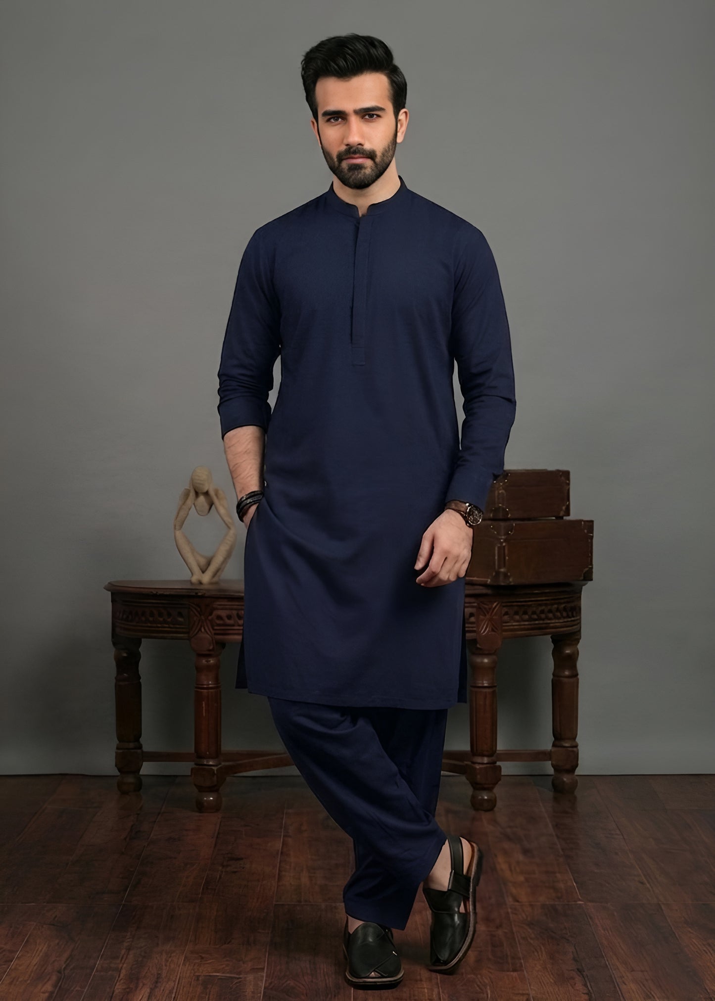 Boski Navy Shalwar Kameez