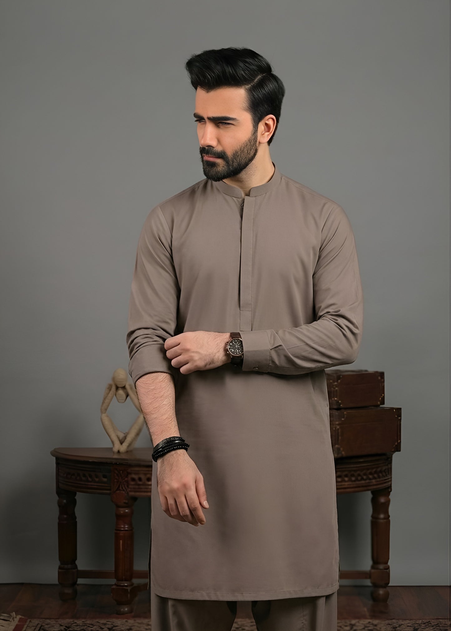 Peach Wash & Wear Shalwar Kameez