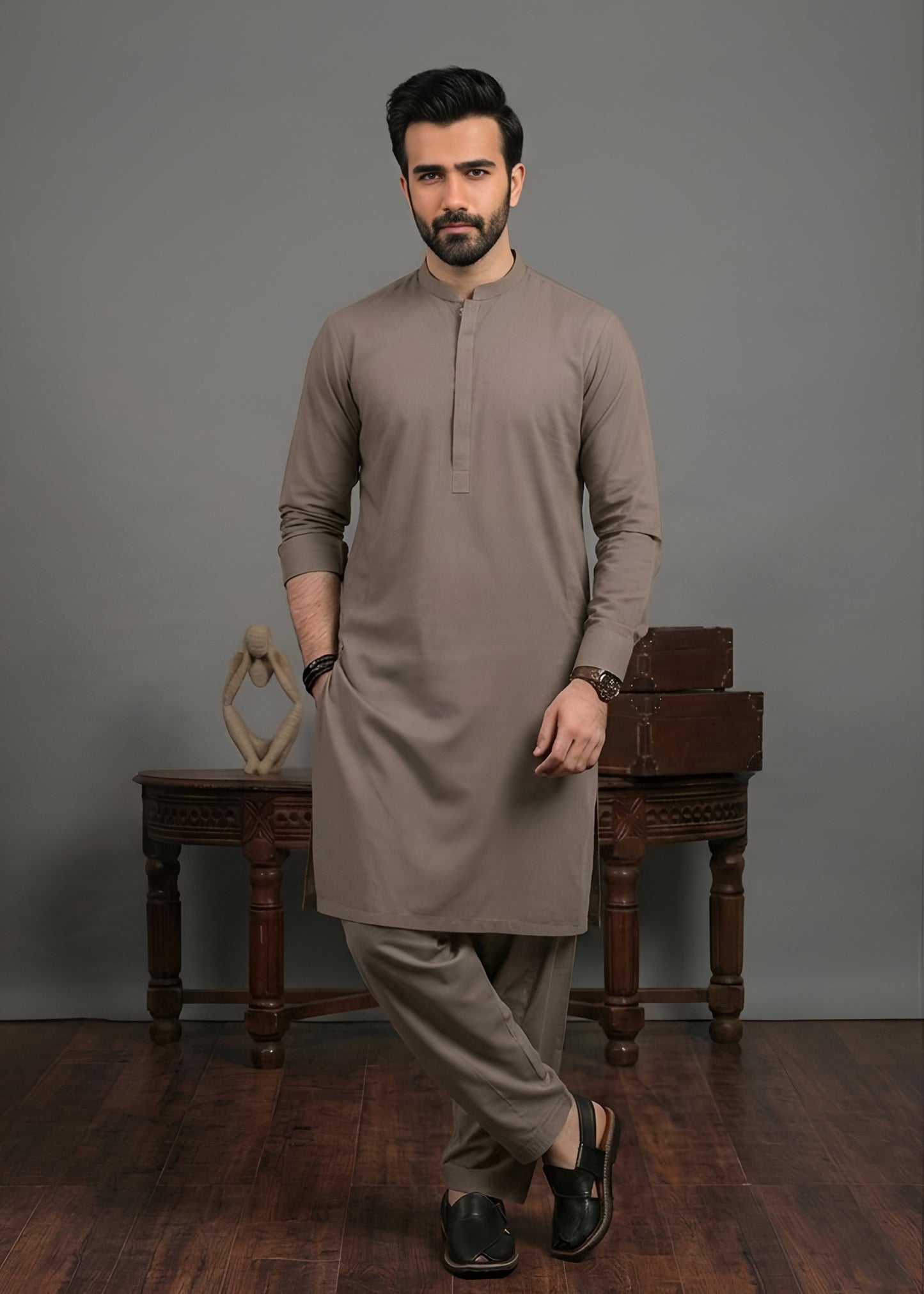 Peach Wash & Wear Shalwar Kameez