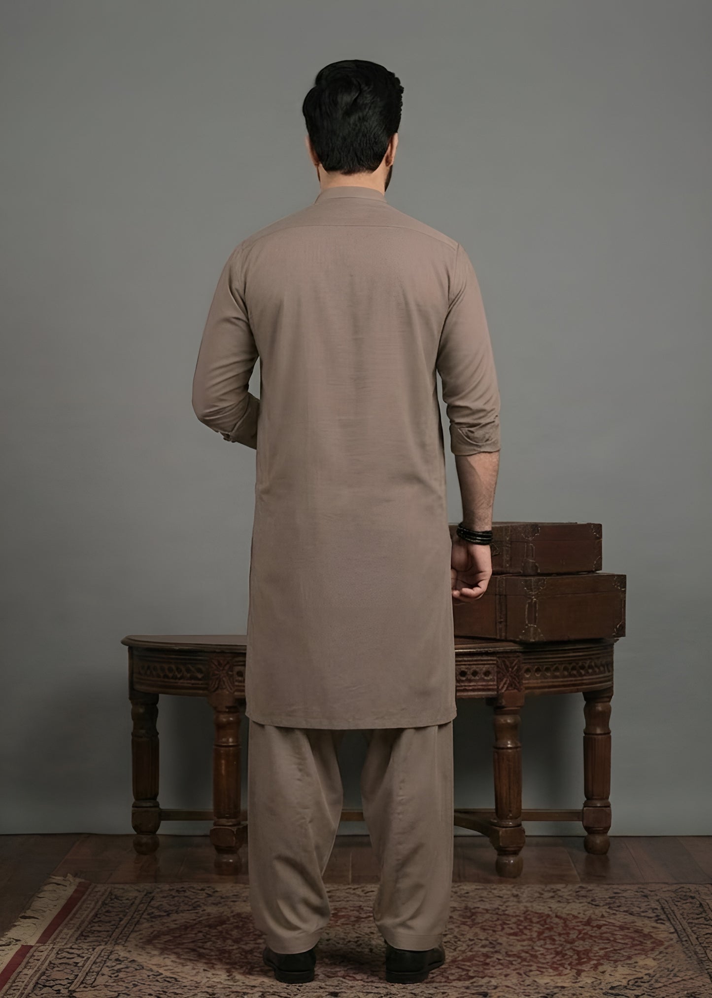 Peach Wash & Wear Shalwar Kameez