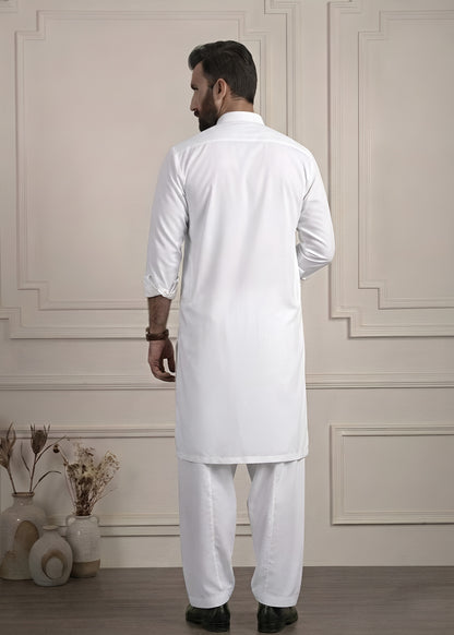 Pure White Cotton Shalwar Kameez