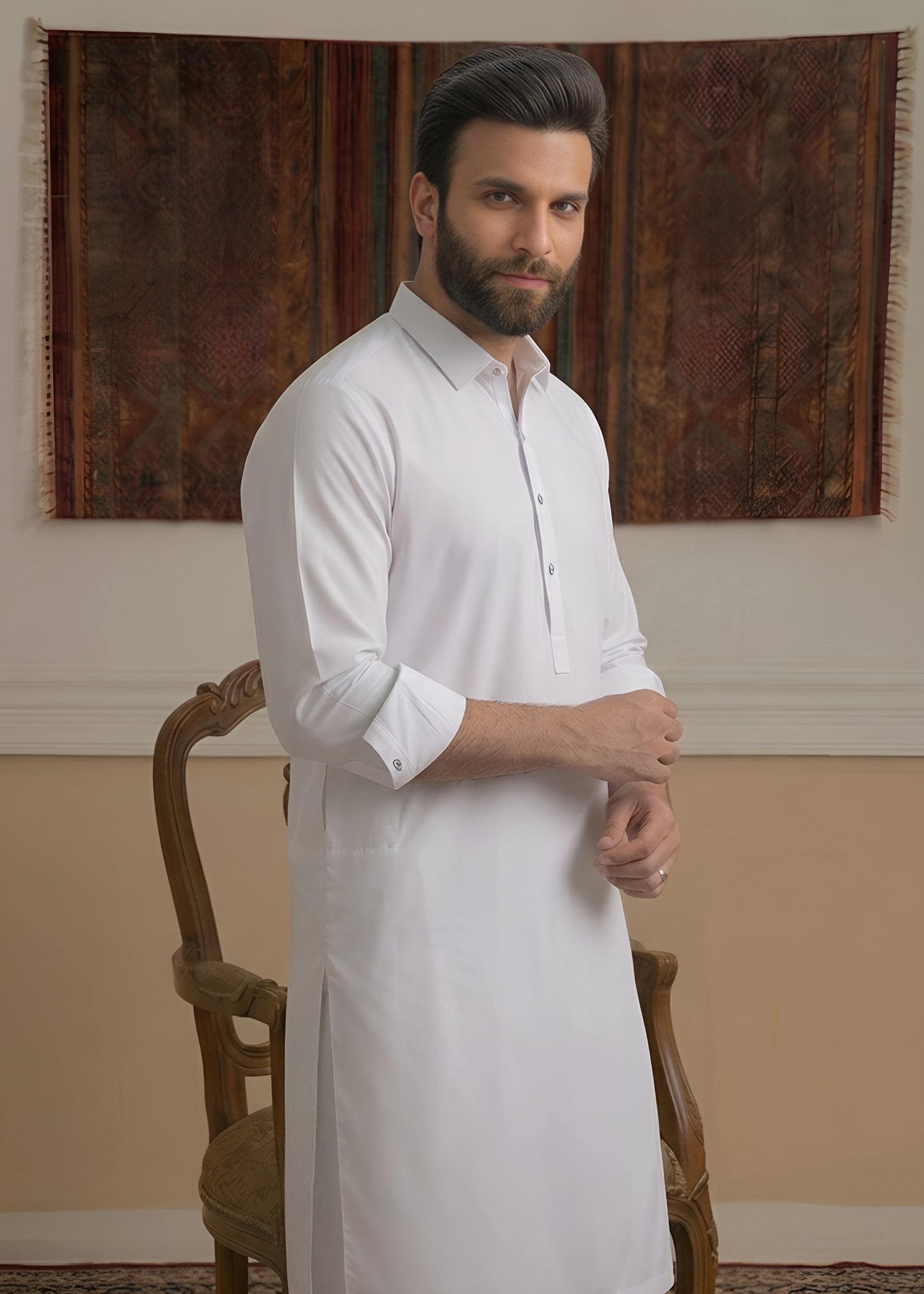 Pure White Wash & Wear Shalwar Kameez