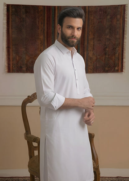 Pure White Wash & Wear Shalwar Kameez