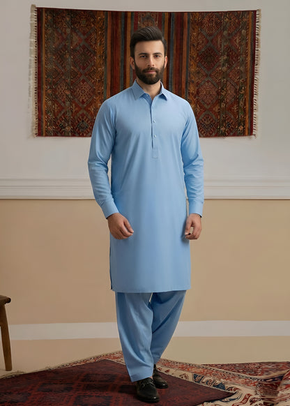 Sky Blue Wash & Wear Shalwar Kameez