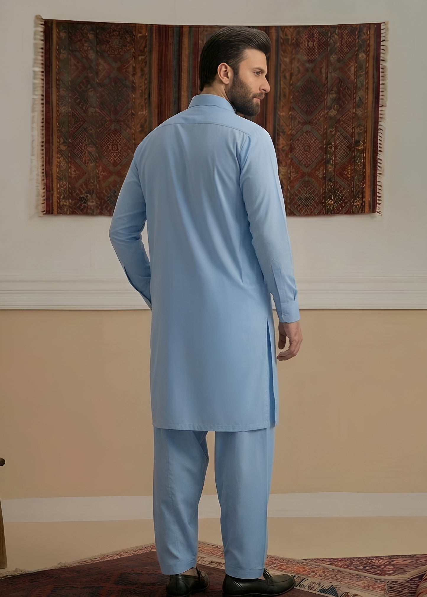 Sky Blue Wash & Wear Shalwar Kameez